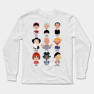 9 of the Greatest Painters of All Time Long Sleeve T-Shirt